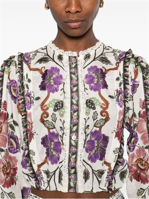 Rococo Shirt FARM RIO | 344234ROCOCOFLOWERSCREAM26091